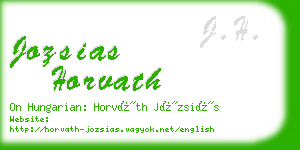 jozsias horvath business card